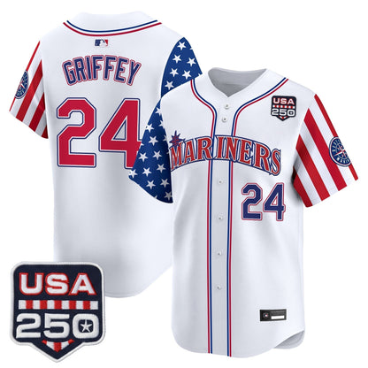 Men's Seattle Mariners "America250 Edition" Vapor Premier Limited Jersey - All Stitched