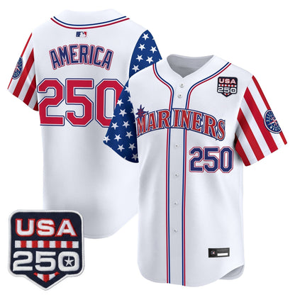 Men's Seattle Mariners "America250 Edition" Vapor Premier Limited Jersey - All Stitched