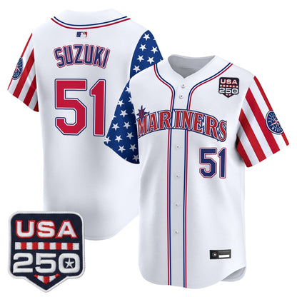 Men's Seattle Mariners "America250 Edition" Vapor Premier Limited Jersey - All Stitched