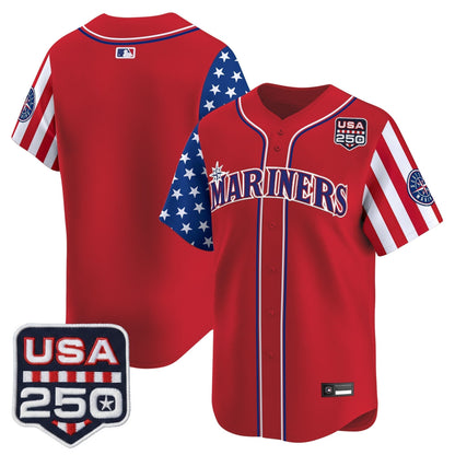 Men's Seattle Mariners "America250 Edition" Vapor Premier Limited Jersey - All Stitched