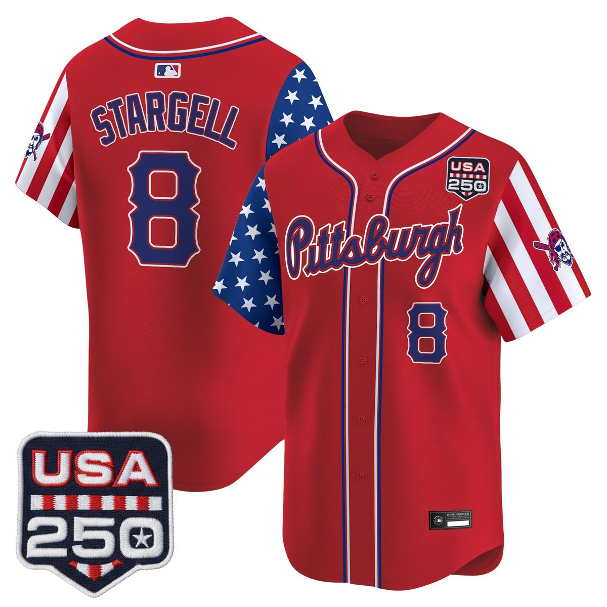 Men's Pittsburgh Pirates "America250 Edition" Vapor Premier Limited Jersey - All Stitched
