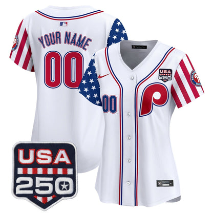 Philadelphia Phillies America250 Edition Vapor Premier Limited Custom Jersey - All Stitched