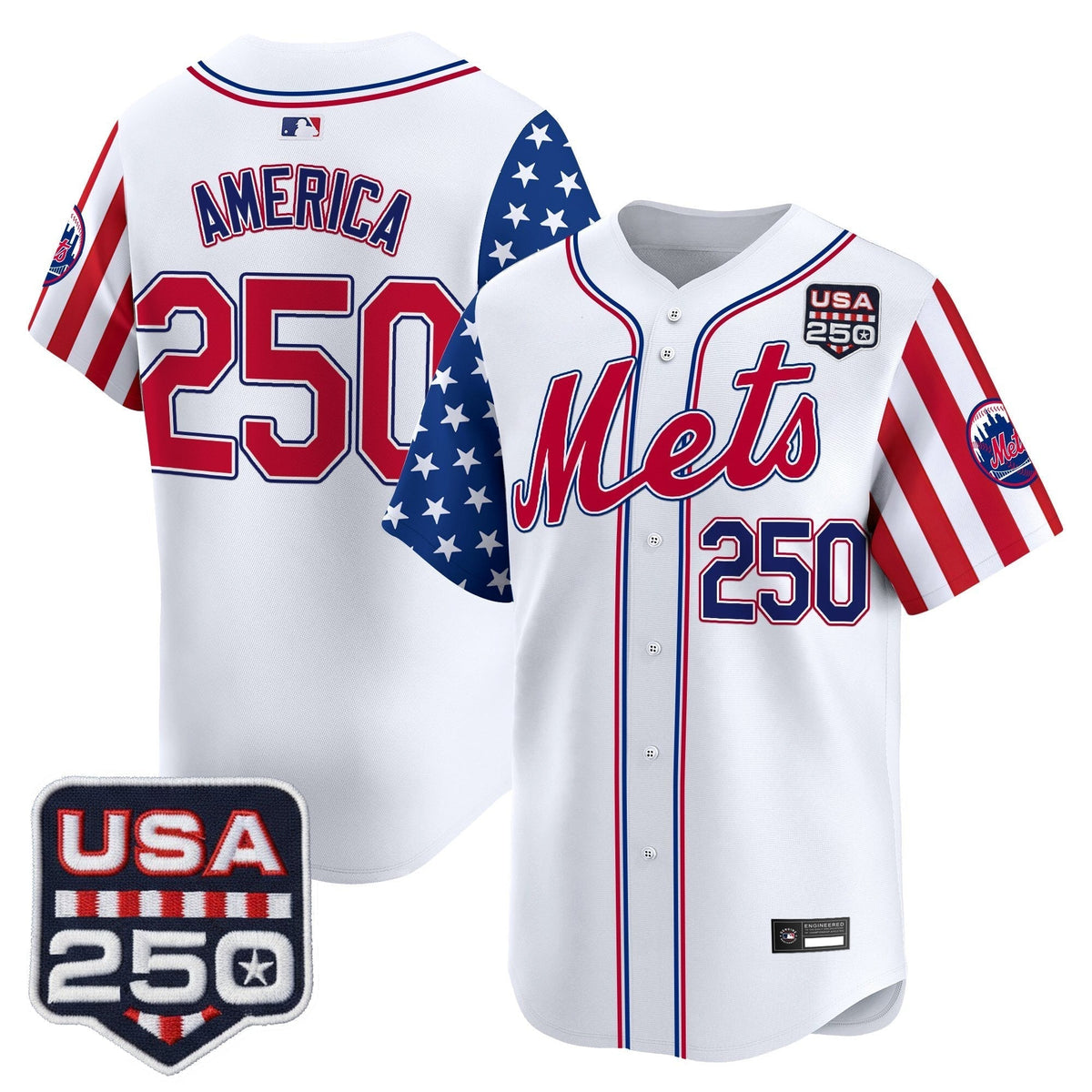 Men's New York Mets "America250 Edition" Vapor Premier Limited Jersey - All Stitched