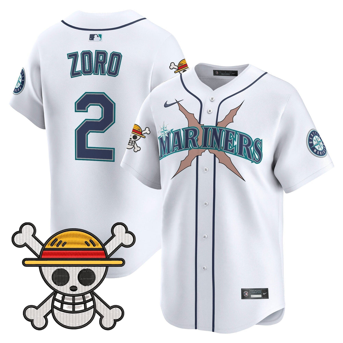 Men's Seattle Mariners x One Piece Vapor Premier Limited Jersey - Stitched