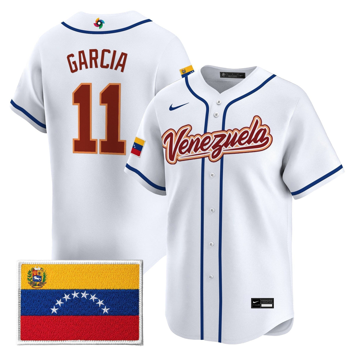 Men's Team Venezuela World Baseball Classic Gold Vapor Premier Jersey - All Stitched