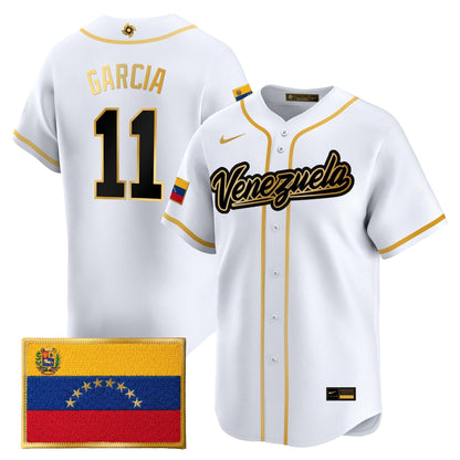 Men's Team Venezuela World Baseball Classic Gold Vapor Premier Jersey - All Stitched