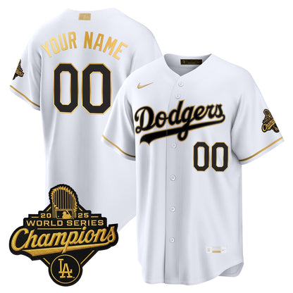 Los Angeles Dodgers "Gold Collection" Premier Limited Custom Jersey - All Stitched