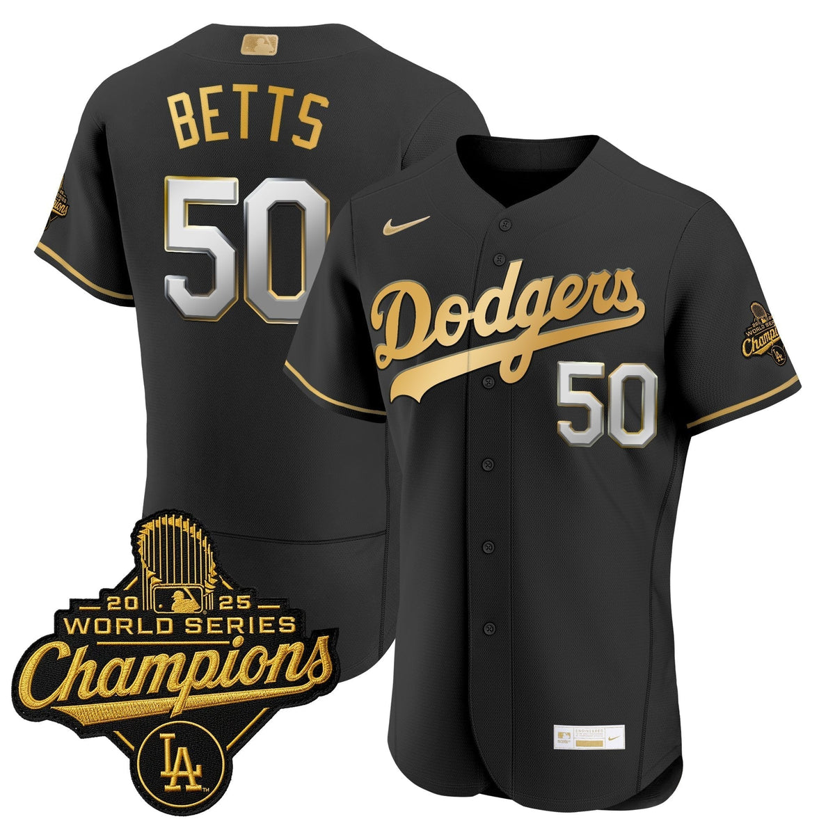 Men's Los Angeles Dodgers "Gold Collection" Premier Elite Jersey - All Stitched