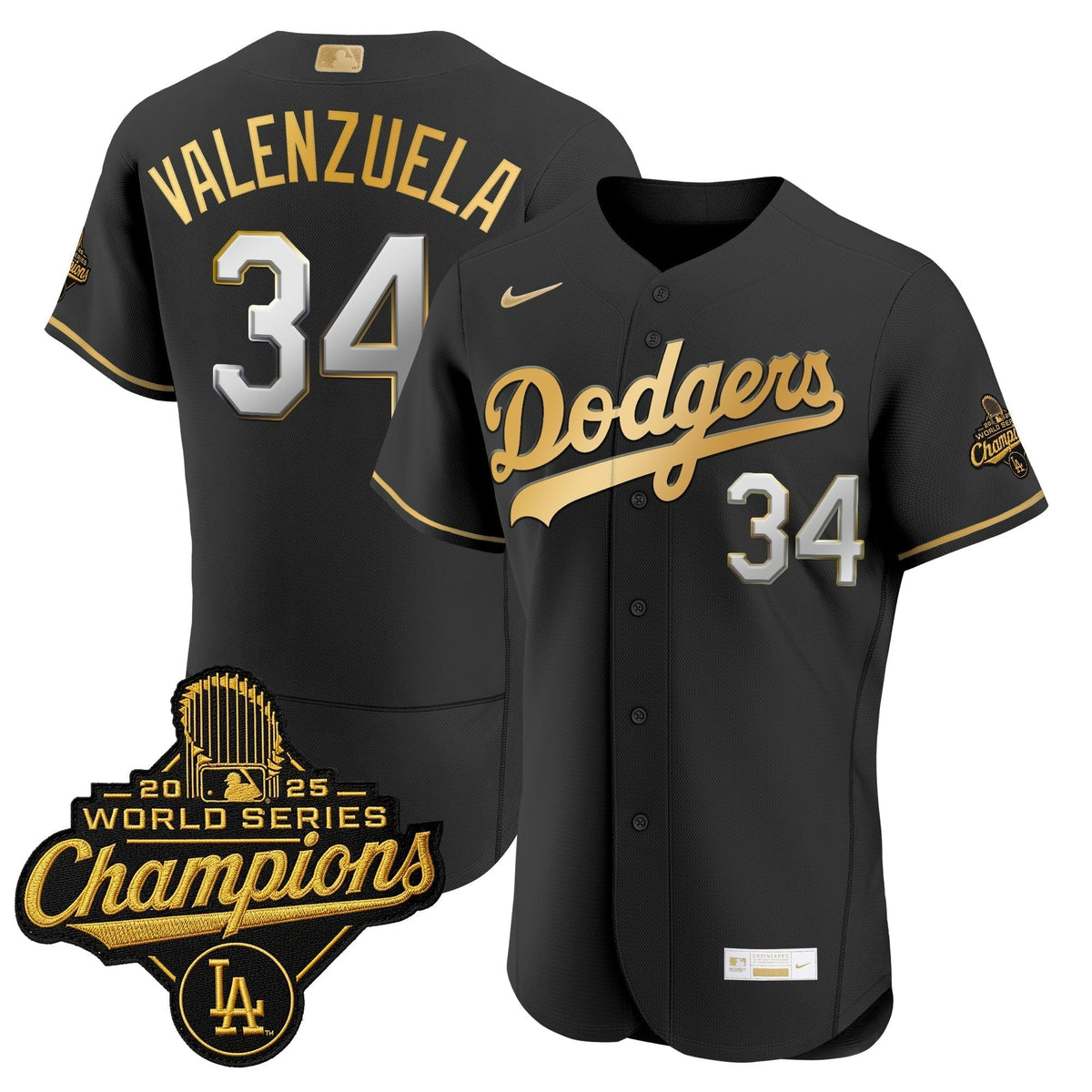 Men's Los Angeles Dodgers "Gold Collection" Premier Elite Jersey - All Stitched