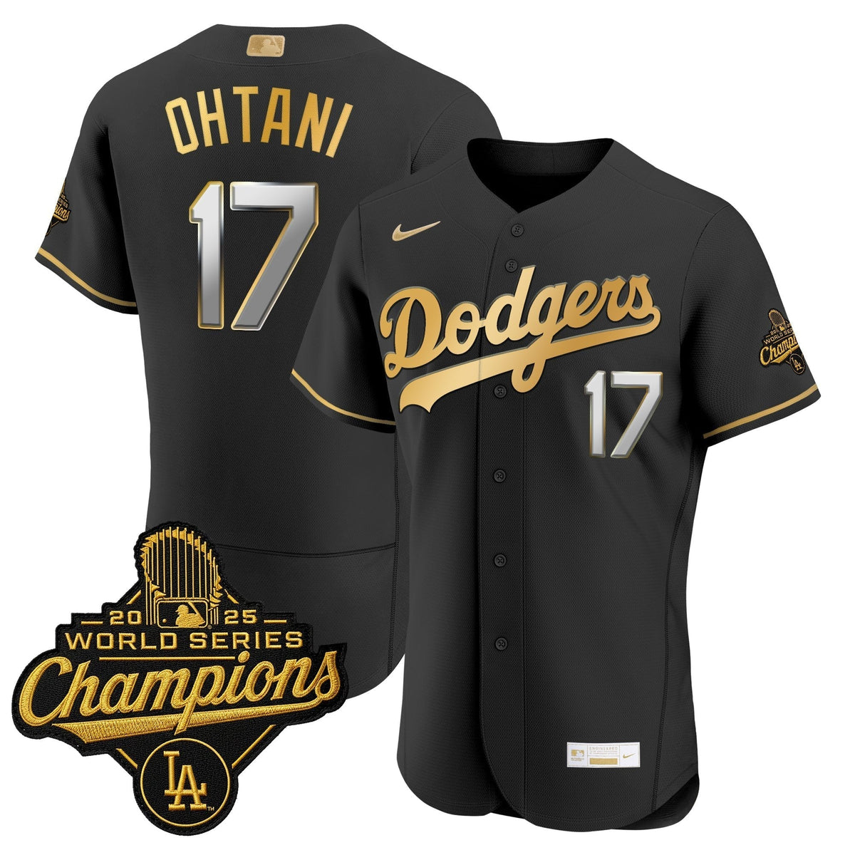 Men's Los Angeles Dodgers "Gold Collection" Premier Elite Jersey - All Stitched