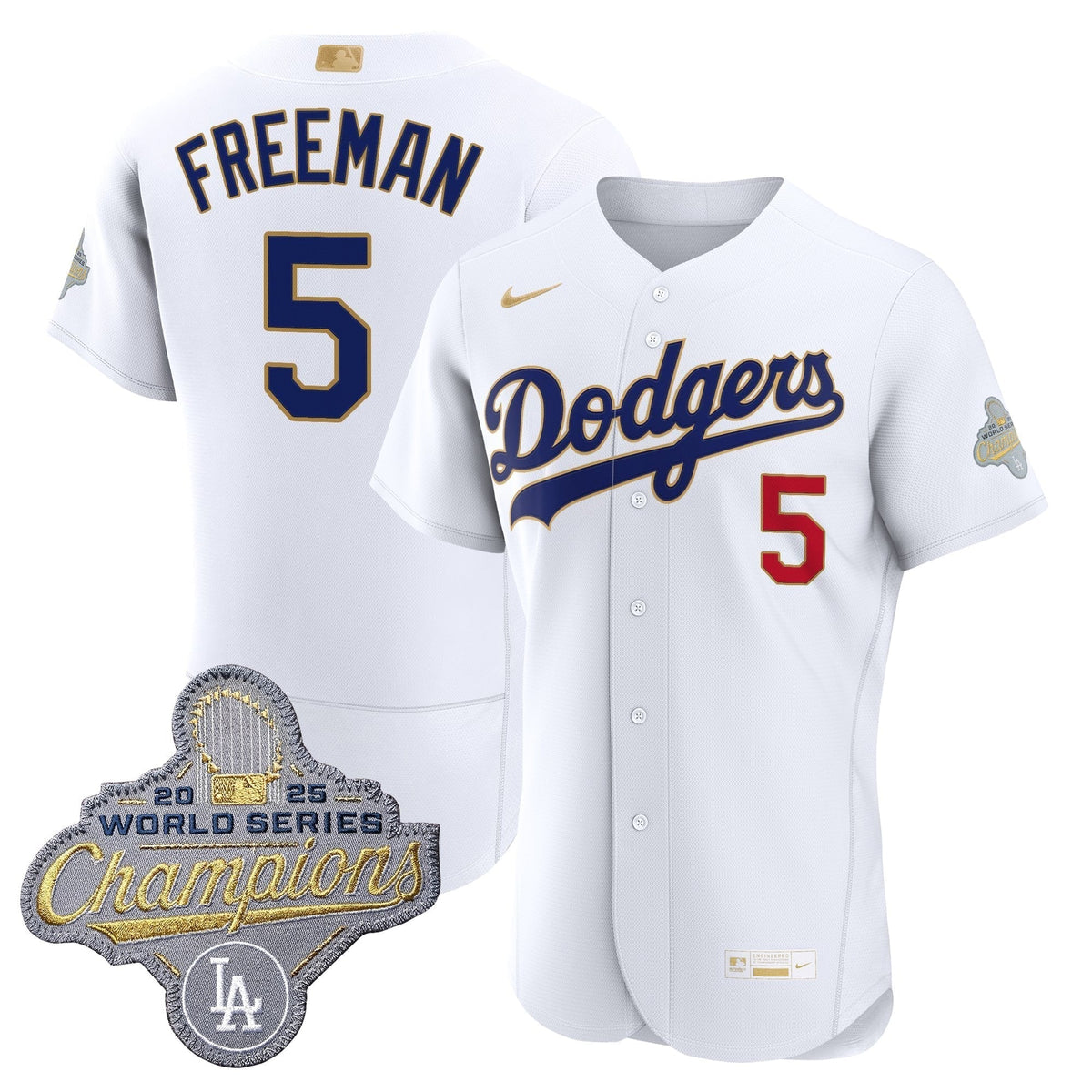 Men's Los Angeles Dodgers "Gold Collection" Premier Elite Jersey - All Stitched