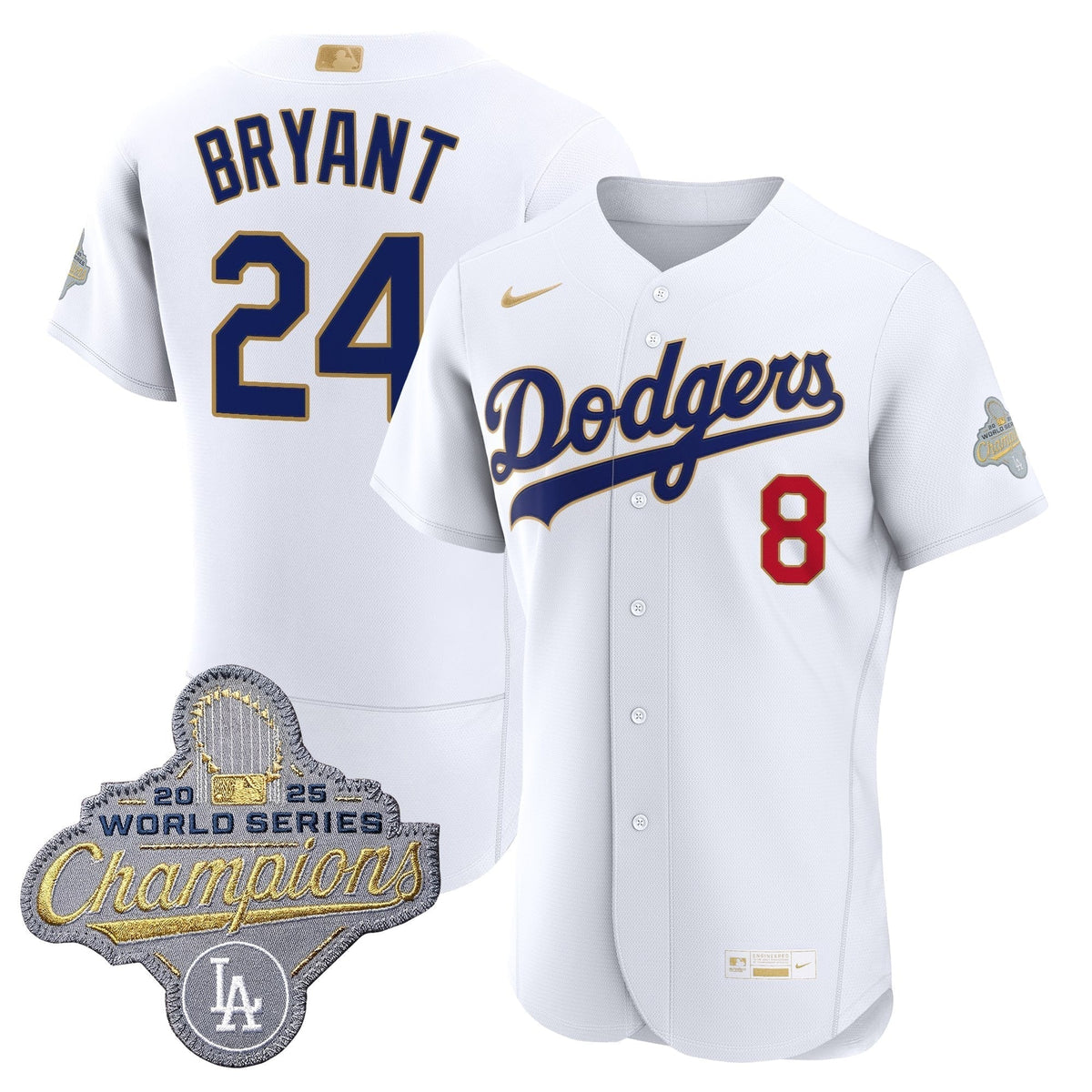 Men's Los Angeles Dodgers "Gold Collection" Premier Elite Jersey - All Stitched