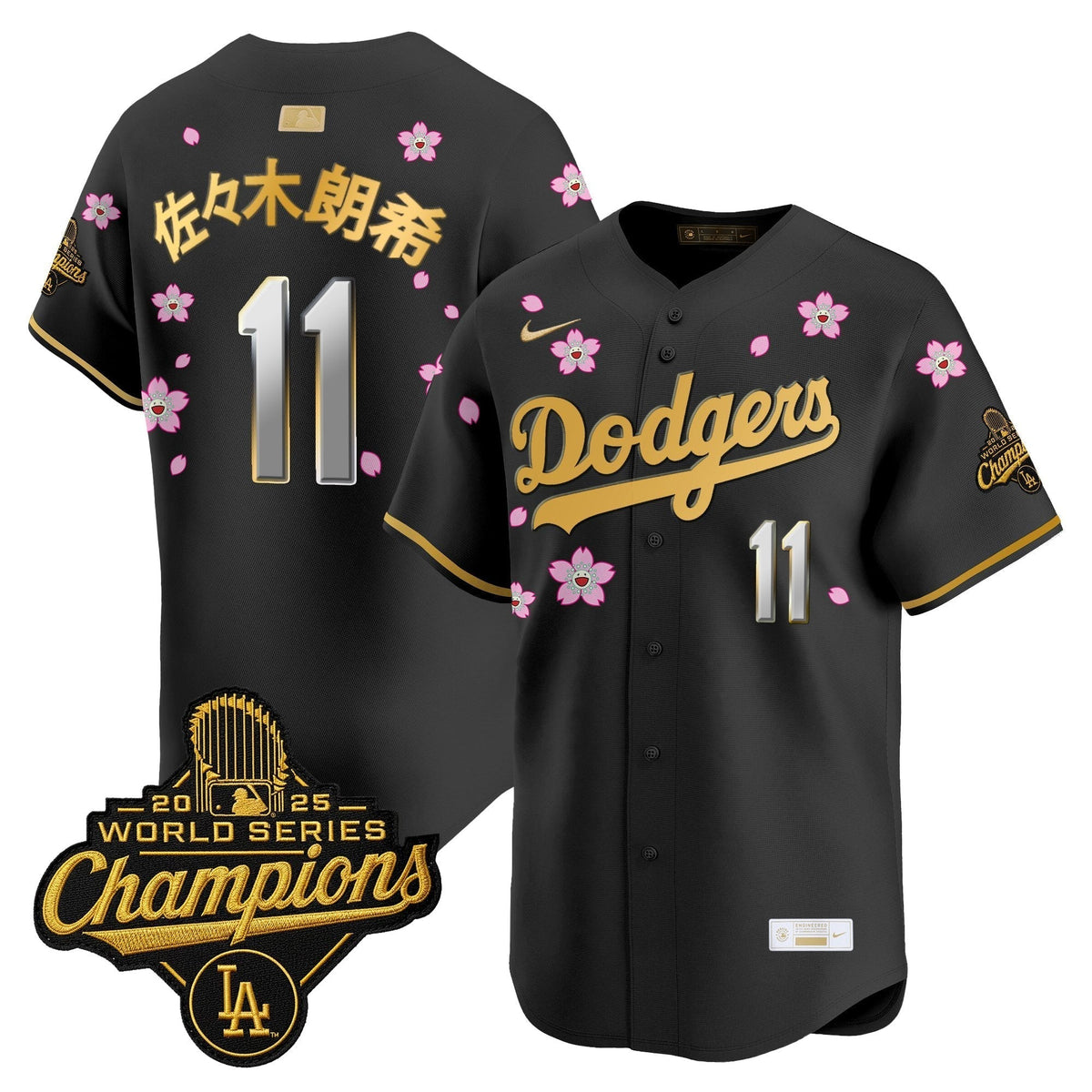 Men's Los Angeles Dodgers "Tokyo Series x Gold Collection" Vapor Premier Limited Jersey - All Stitched
