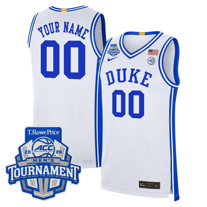 Duke Blue Devils 2026 ACC Conference Tournament Champions Custom Basketball Jersey - All Stitched