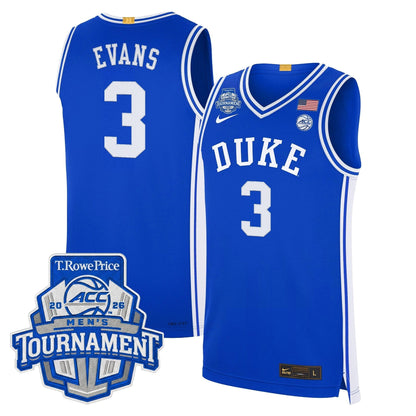 Men's Duke Blue Devils 2026 ACC Conference Tournament Champions Basketball Jersey - All Stitched