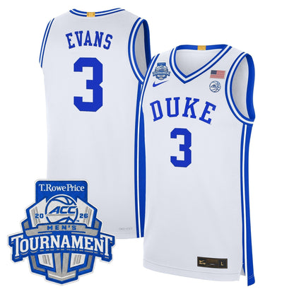 Men's Duke Blue Devils 2026 ACC Conference Tournament Champions Basketball Jersey - All Stitched