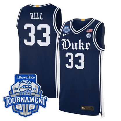Men's Duke Blue Devils 2026 ACC Conference Tournament Champions Basketball Jersey - All Stitched