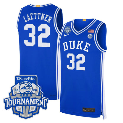 Men's Duke Blue Devils 2026 ACC Conference Tournament Champions Basketball Jersey - All Stitched