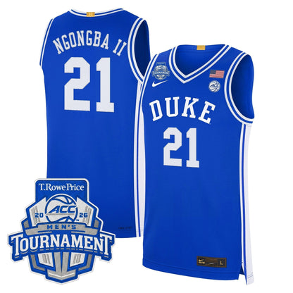 Men's Duke Blue Devils 2026 ACC Conference Tournament Champions Basketball Jersey - All Stitched