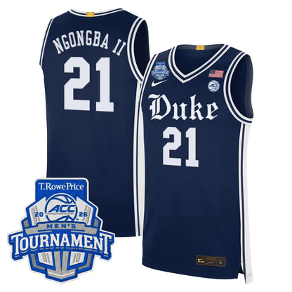 Men's Duke Blue Devils 2026 ACC Conference Tournament Champions Basketball Jersey - All Stitched
