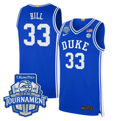 Men's Duke Blue Devils 2026 ACC Conference Tournament Champions Basketball Jersey - All Stitched