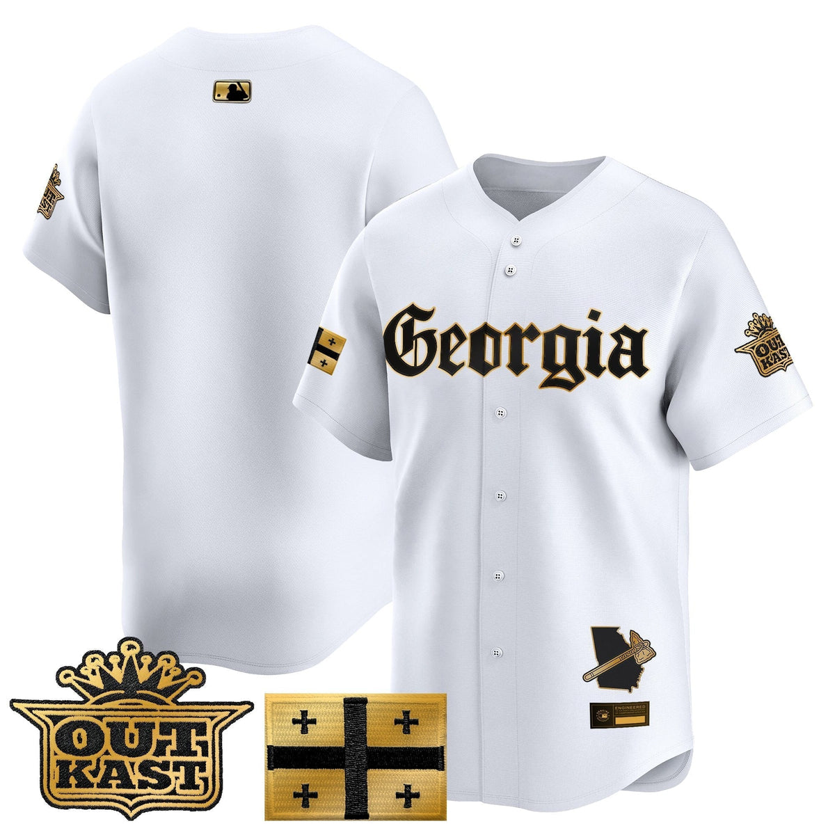 Men's Atlanta Braves 'Georgia x Outkast Gothic Edition' Vapor Premier Limited Jersey - All Stitched