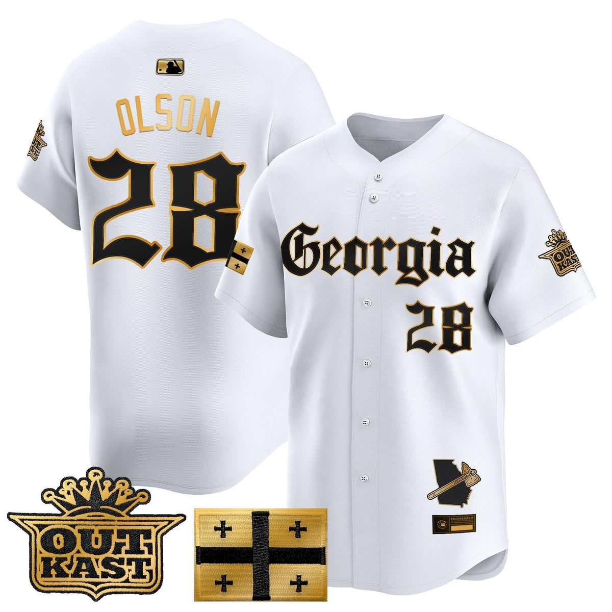 Men's Atlanta Braves 'Georgia x Outkast Gothic Edition' Vapor Premier Limited Jersey - All Stitched