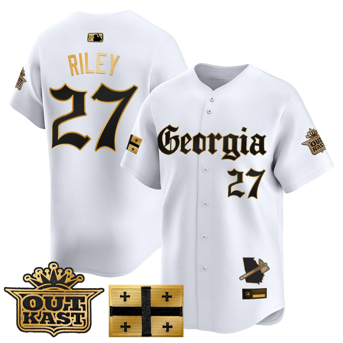 Men's Atlanta Braves 'Georgia x Outkast Gothic Edition' Vapor Premier Limited Jersey - All Stitched