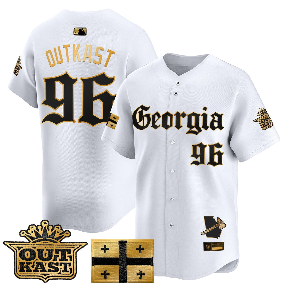 Men's Atlanta Braves 'Georgia x Outkast Gothic Edition' Vapor Premier Limited Jersey - All Stitched