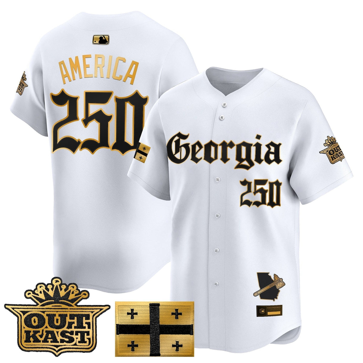 Men's Atlanta Braves 'Georgia x Outkast Gothic Edition' Vapor Premier Limited Jersey - All Stitched