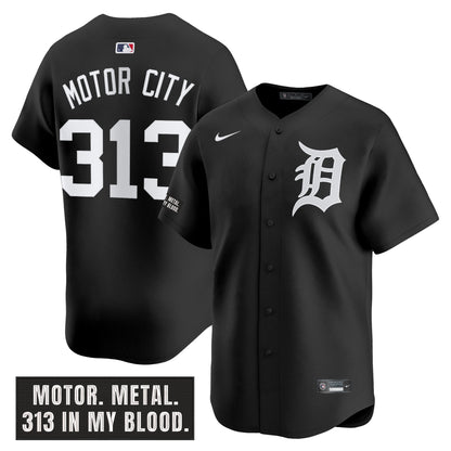 Men's Detroit Tigers 'Motor Gothic Edition' Vapor Premier Limited Jersey - All Stitched