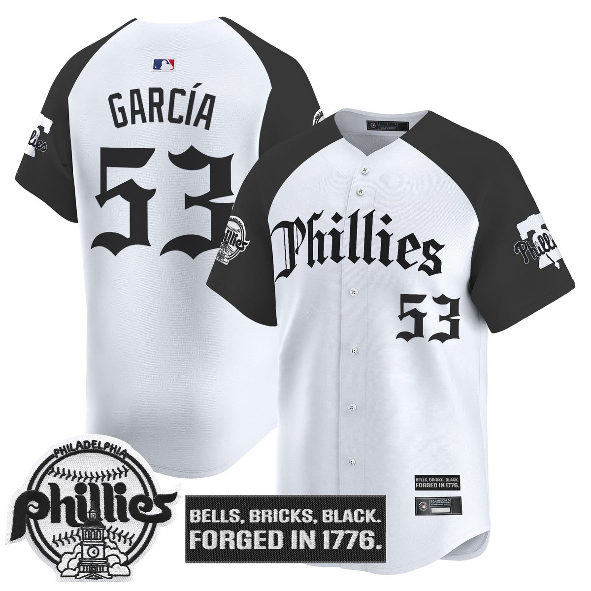 Men's Philadelphia Phillies 'Gothic Liberty Edition' Vapor Premier Limited Jersey - All Stitched