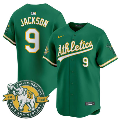 Men's Oakland Athletics 125th Anniversary Patch Vapor Premier Limited Jersey - All Stitched