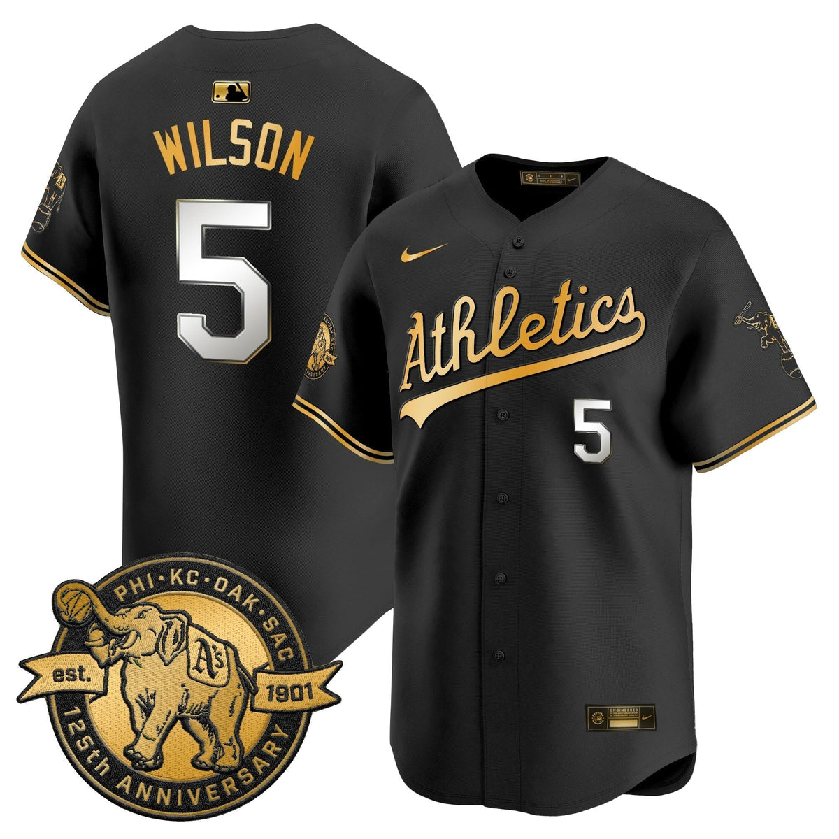 Men's Oakland Athletics 125th Anniversary Patch Vapor Premier Limited Jersey - All Stitched