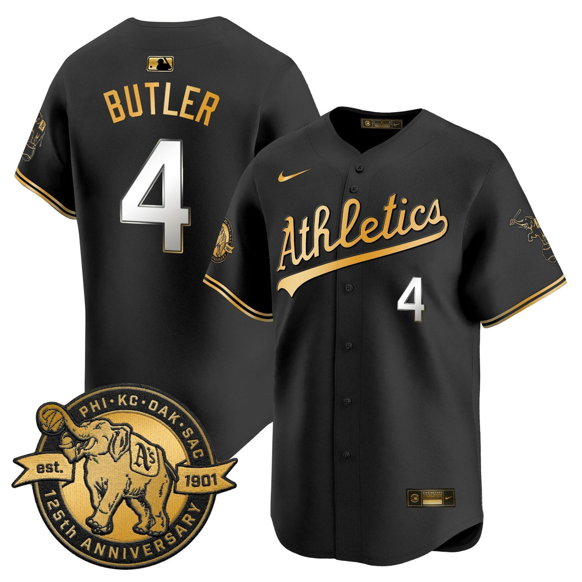 Men's Oakland Athletics 125th Anniversary Patch Vapor Premier Limited Jersey - All Stitched