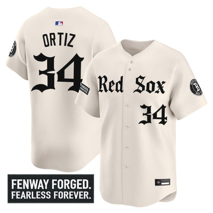 Men's Boston Red Sox 'Gothic Edition' Vapor Premier Limited Jersey - All Stitched