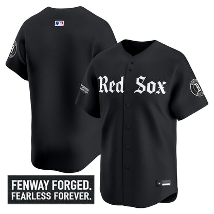 Men's Boston Red Sox 'Gothic Edition' Vapor Premier Limited Jersey - All Stitched