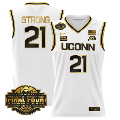 Men's Size - UConn Huskies 2026 Women's Tournament Final Four Basketball Jersey - All Stitched