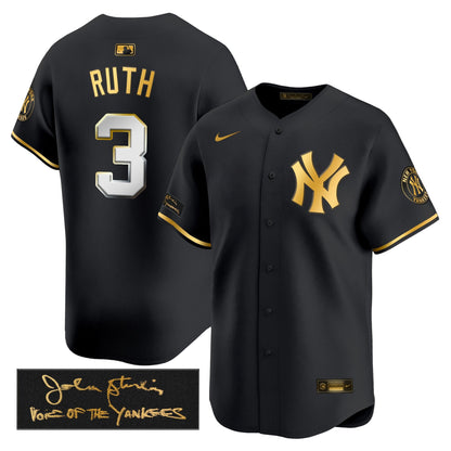 New York Yankees John Sterling "The Voice of the Yankees" Tribute Patch Vapor Premier Limited Jersey - Stitched