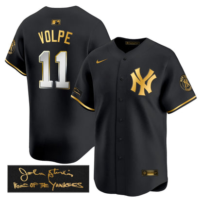 New York Yankees John Sterling "The Voice of the Yankees" Tribute Patch Vapor Premier Limited Jersey - Stitched