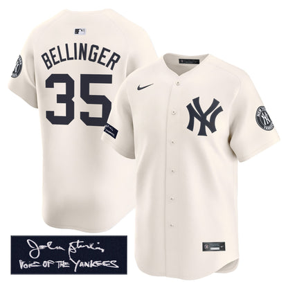 New York Yankees John Sterling "The Voice of the Yankees" Tribute Patch Vapor Premier Limited Jersey - Stitched