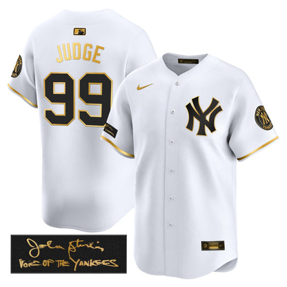New York Yankees John Sterling "The Voice of the Yankees" Tribute Patch Vapor Premier Limited Jersey - Stitched