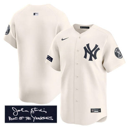 New York Yankees John Sterling "The Voice of the Yankees" Tribute Patch Vapor Premier Limited Jersey - Stitched