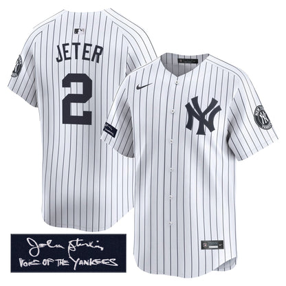 New York Yankees John Sterling "The Voice of the Yankees" Tribute Patch Vapor Premier Limited Jersey - Stitched