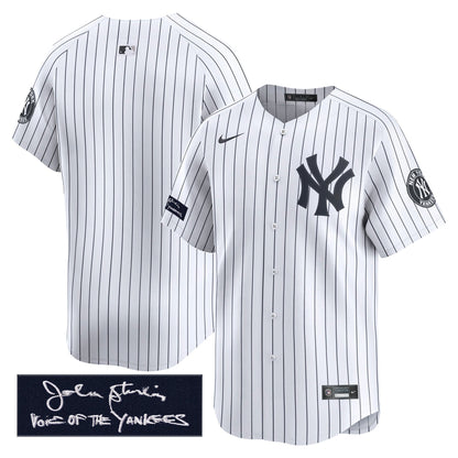 New York Yankees John Sterling "The Voice of the Yankees" Tribute Patch Vapor Premier Limited Jersey - Stitched