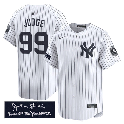 New York Yankees John Sterling "The Voice of the Yankees" Tribute Patch Vapor Premier Limited Jersey - Stitched