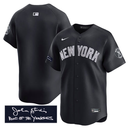 New York Yankees John Sterling "The Voice of the Yankees" Tribute Patch Vapor Premier Limited Jersey - Stitched