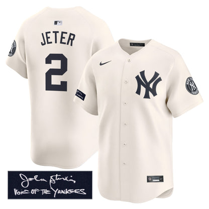 New York Yankees John Sterling "The Voice of the Yankees" Tribute Patch Vapor Premier Limited Jersey - Stitched