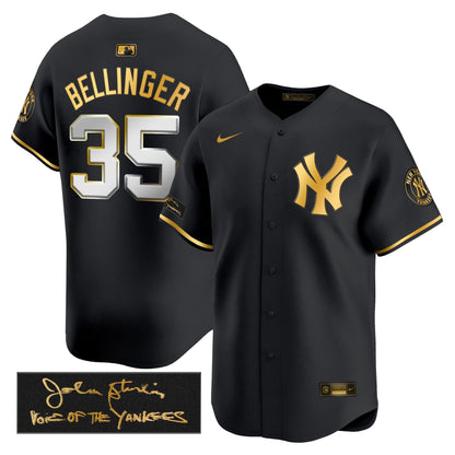 New York Yankees John Sterling "The Voice of the Yankees" Tribute Patch Vapor Premier Limited Jersey - Stitched