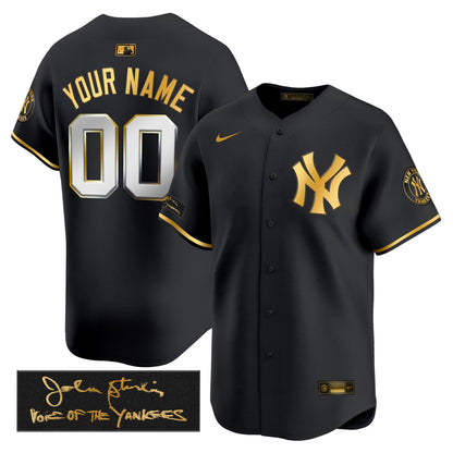 New York Yankees John Sterling "The Voice of the Yankees" Tribute Patch Vapor Premier Limited Custom Jersey - Stitched